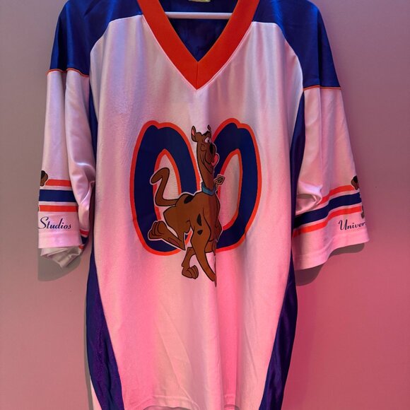 Vintage 90s Universal Studios Scooby Doo AOP Football Jersey (XL-2XL) - Picture 3 of 14